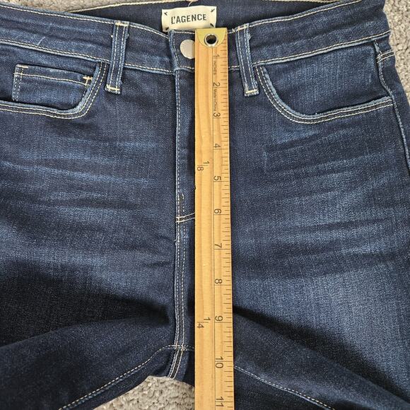 L' Agence Jeans Womens 26 Blue Margot High Rise Skinny Normcore Minimalist - Picture 7 of 10